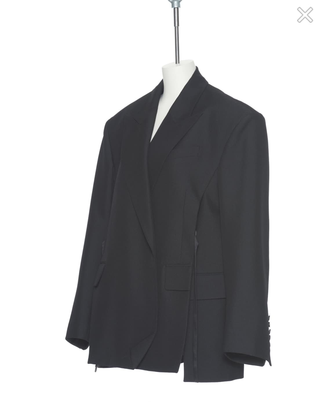 새상품) PUSHBUTTON 푸시버튼 블랙 스트랩 디테일 오버사이즈 자켓 상품이미지6