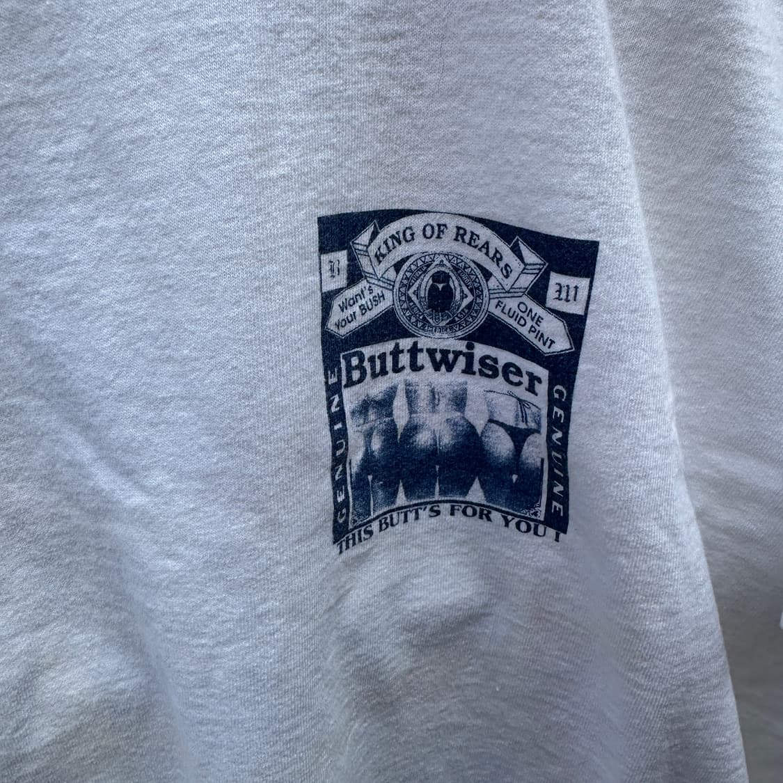 vtg budweiser parody buttwiser t shirt 상품이미지2