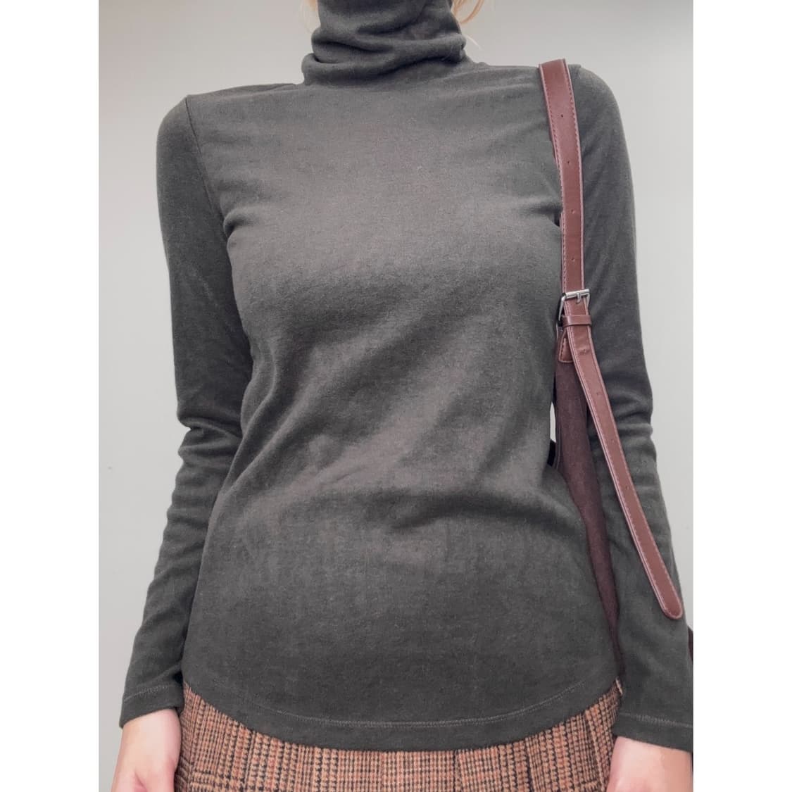 빈티지 브라운 레이어드 이너 롱슬리브 상품이미지1