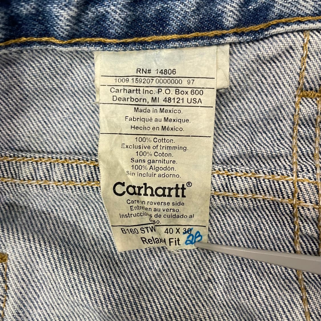  (40) Carhartt 칼하트 컷오프 데님 반바지  상품이미지3