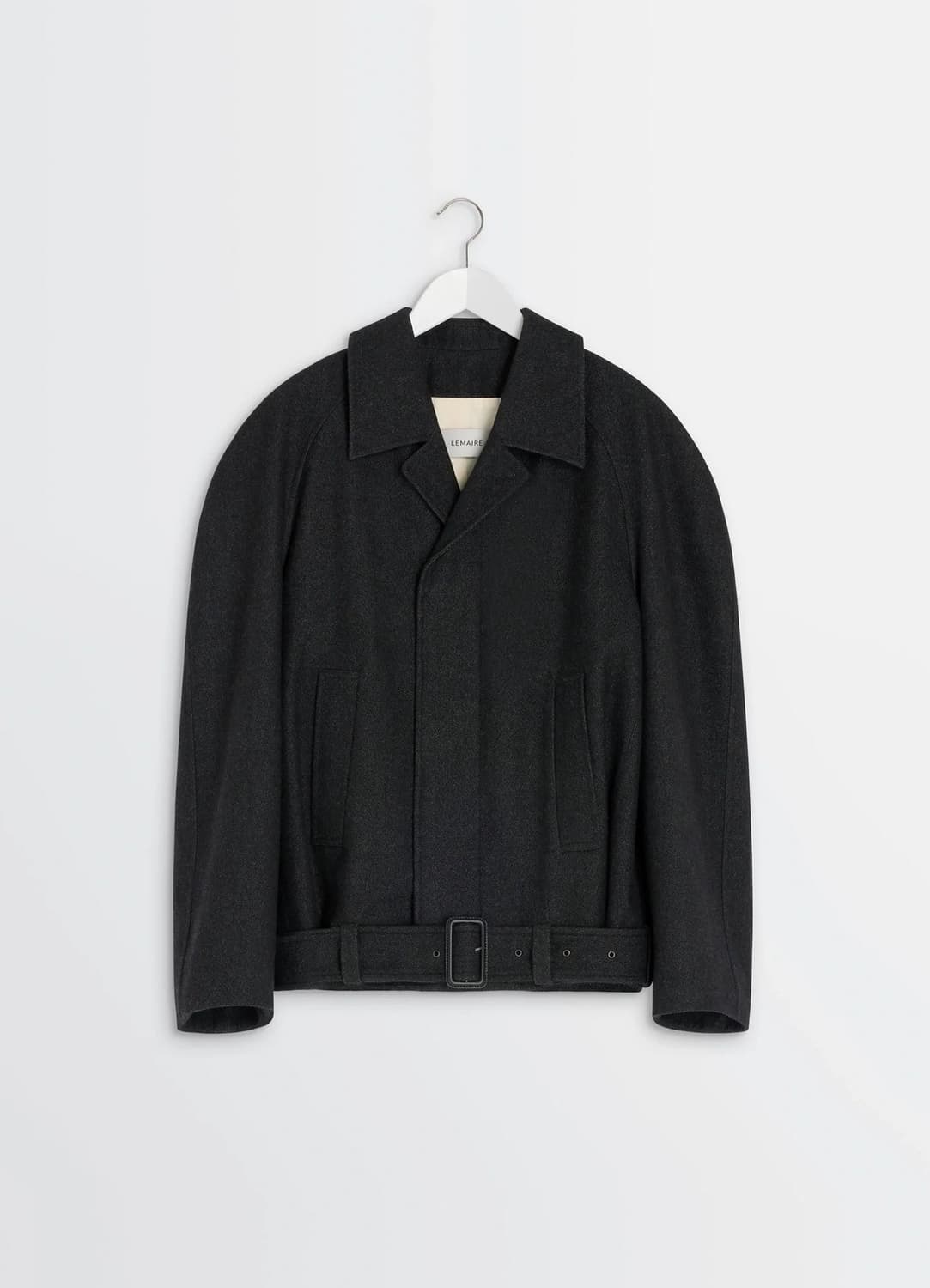 [34]르메르 25fw RAGLAN SLEEVE SHORT 코트/블랙 상품이미지5