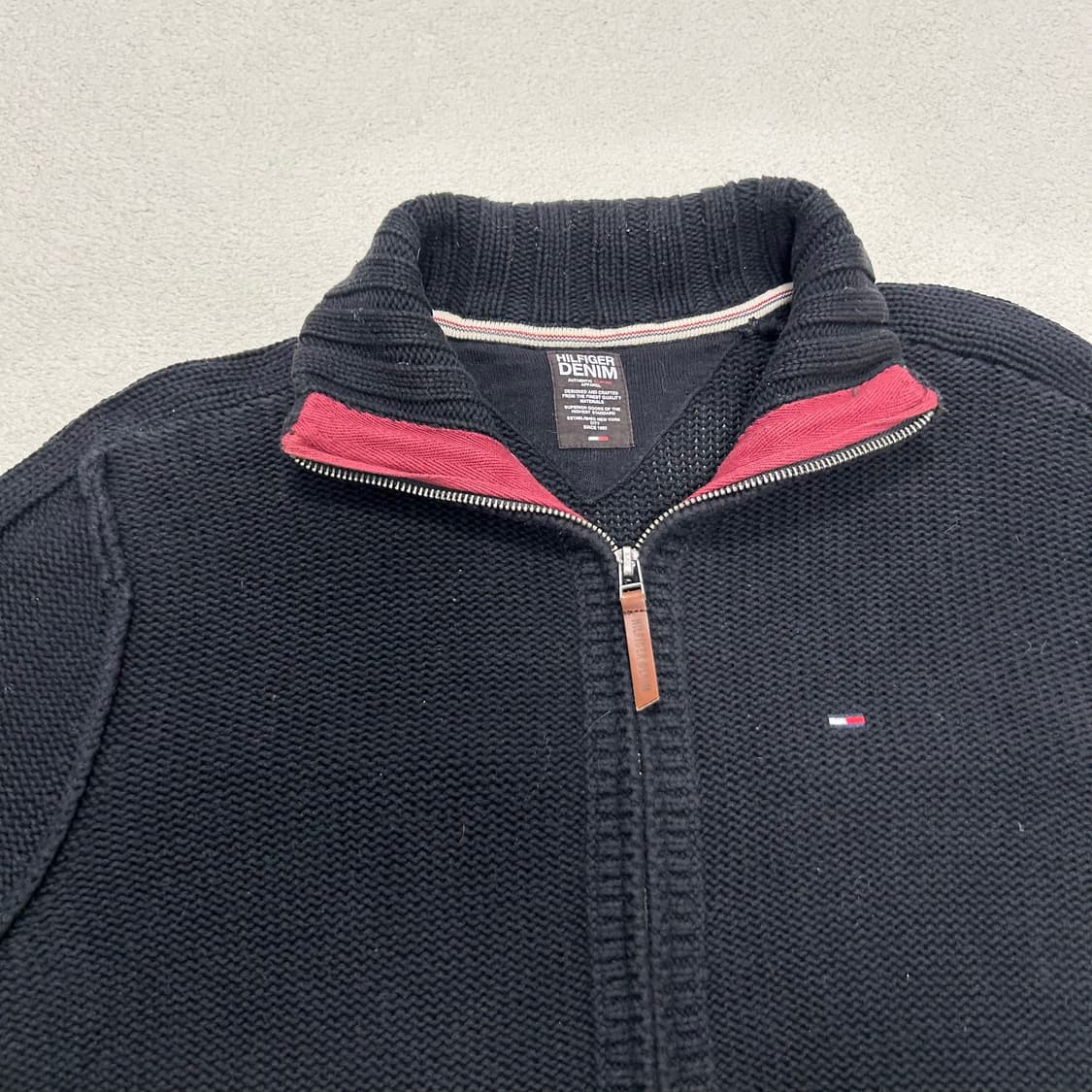 Tommy Hilfiger black knit zip-up 상품이미지7