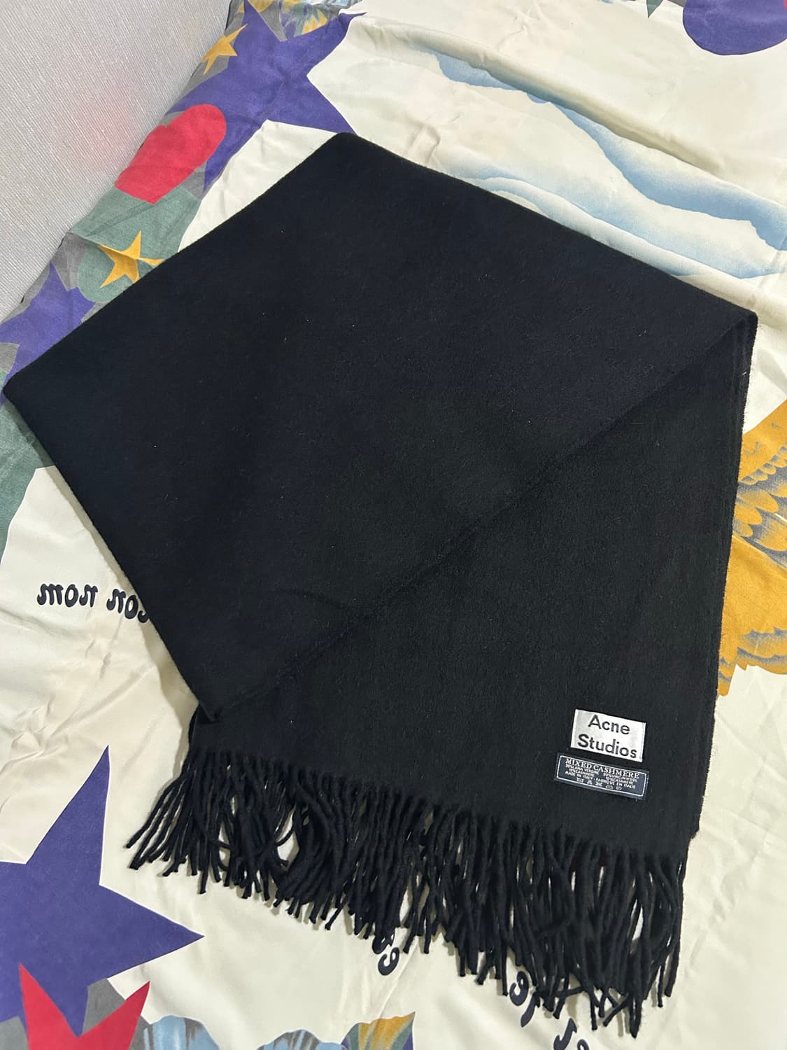 아크네 스튜디오 블랙 캐시미어울 머플러 상품이미지1