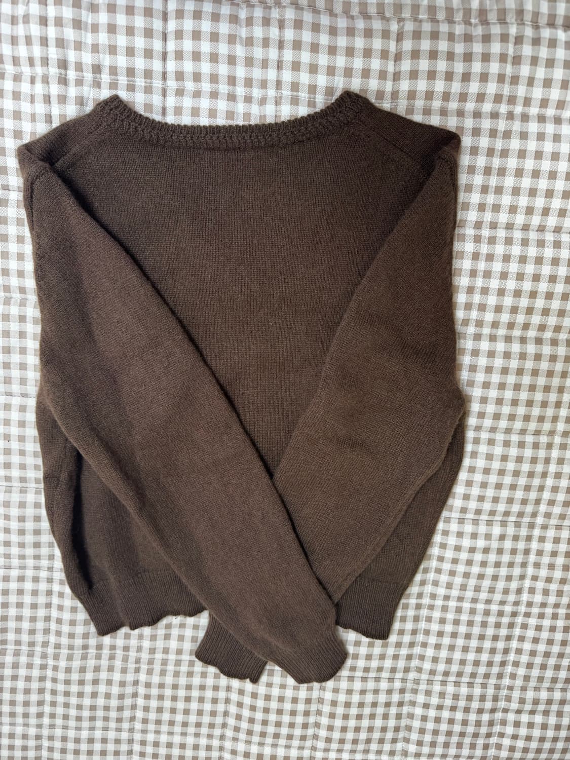 브이넥 니트(브라운) 상품이미지8