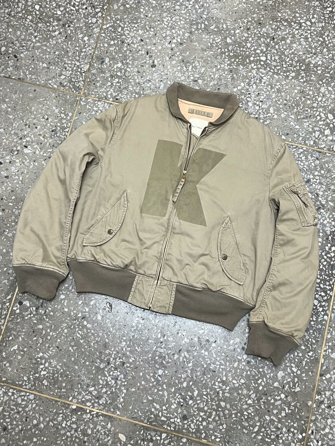 Karl Helmut Kaki begie Bomber Jacket 상품이미지2