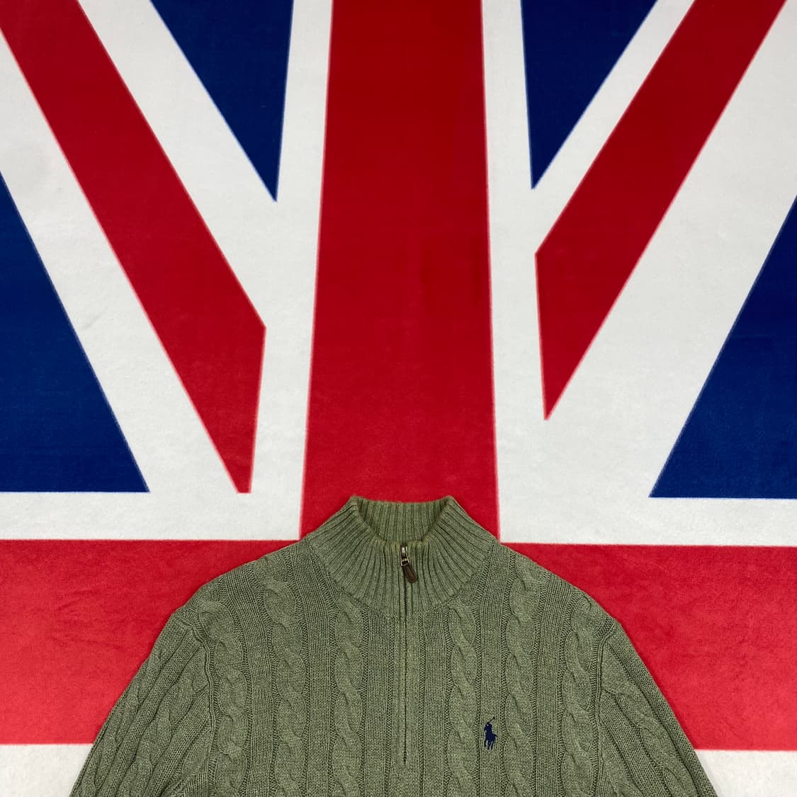 폴로 하프집업 니트 M 상품이미지2