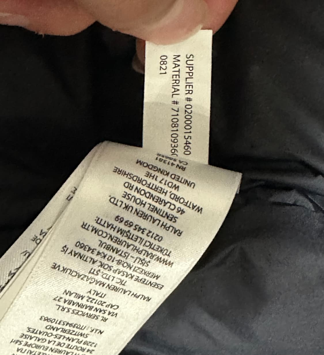 폴로 랄프로렌 고햄 블랙 패딩 M 상품이미지4