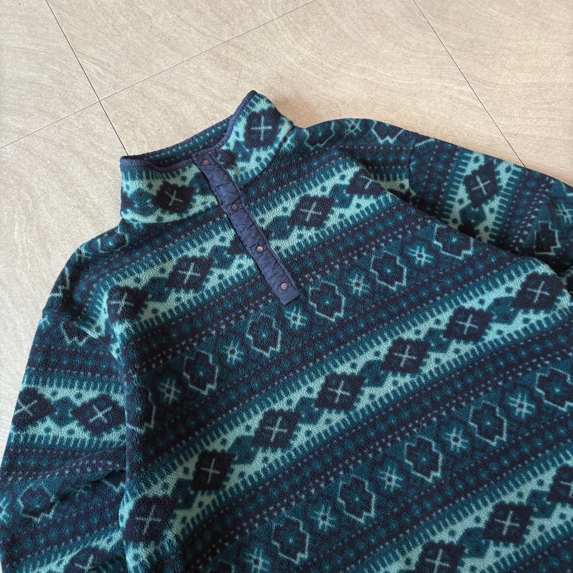 90년대 미국 생산 엘엘빈 아즈텍 플리스 신칠라 자켓 상품이미지2