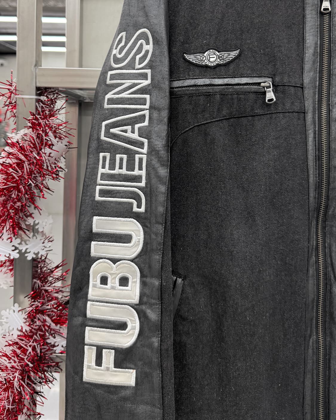 fubu 00s 데님 바이커 자켓 블랙 상품이미지7