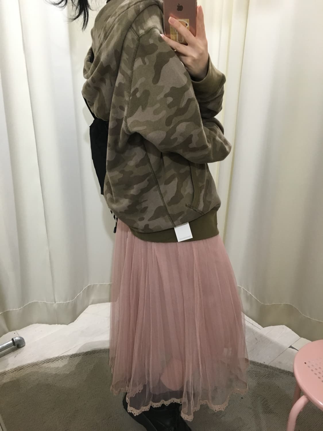 pink lace sheer tulle skirt 상품이미지6