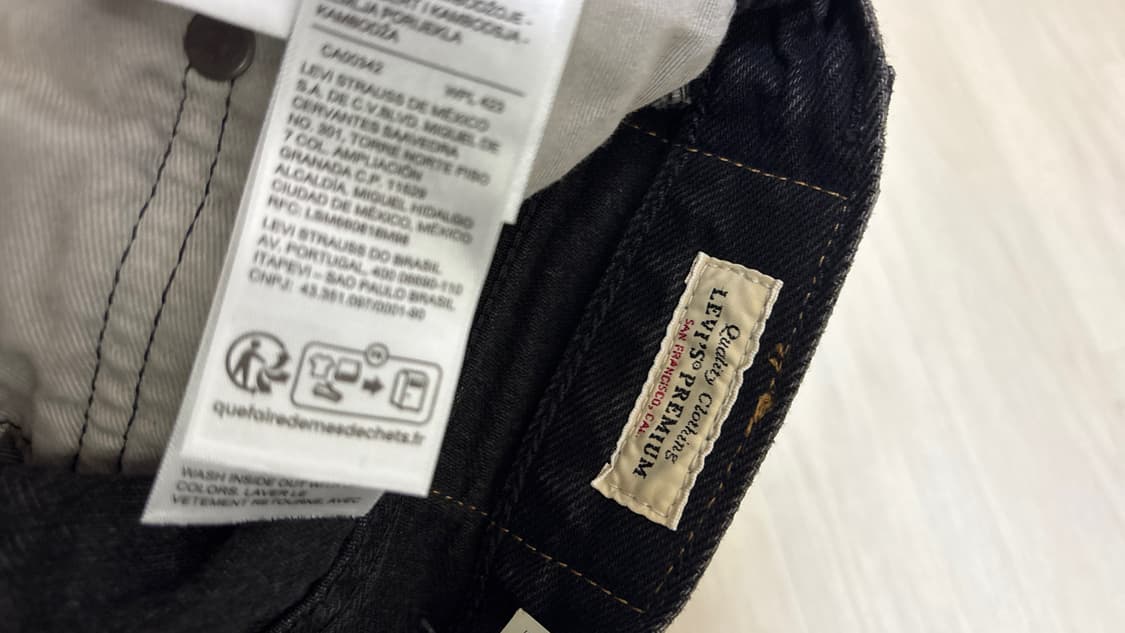 리바이스 프리미엄 517 부츠컷 바지 블랙 28/30 상품이미지4