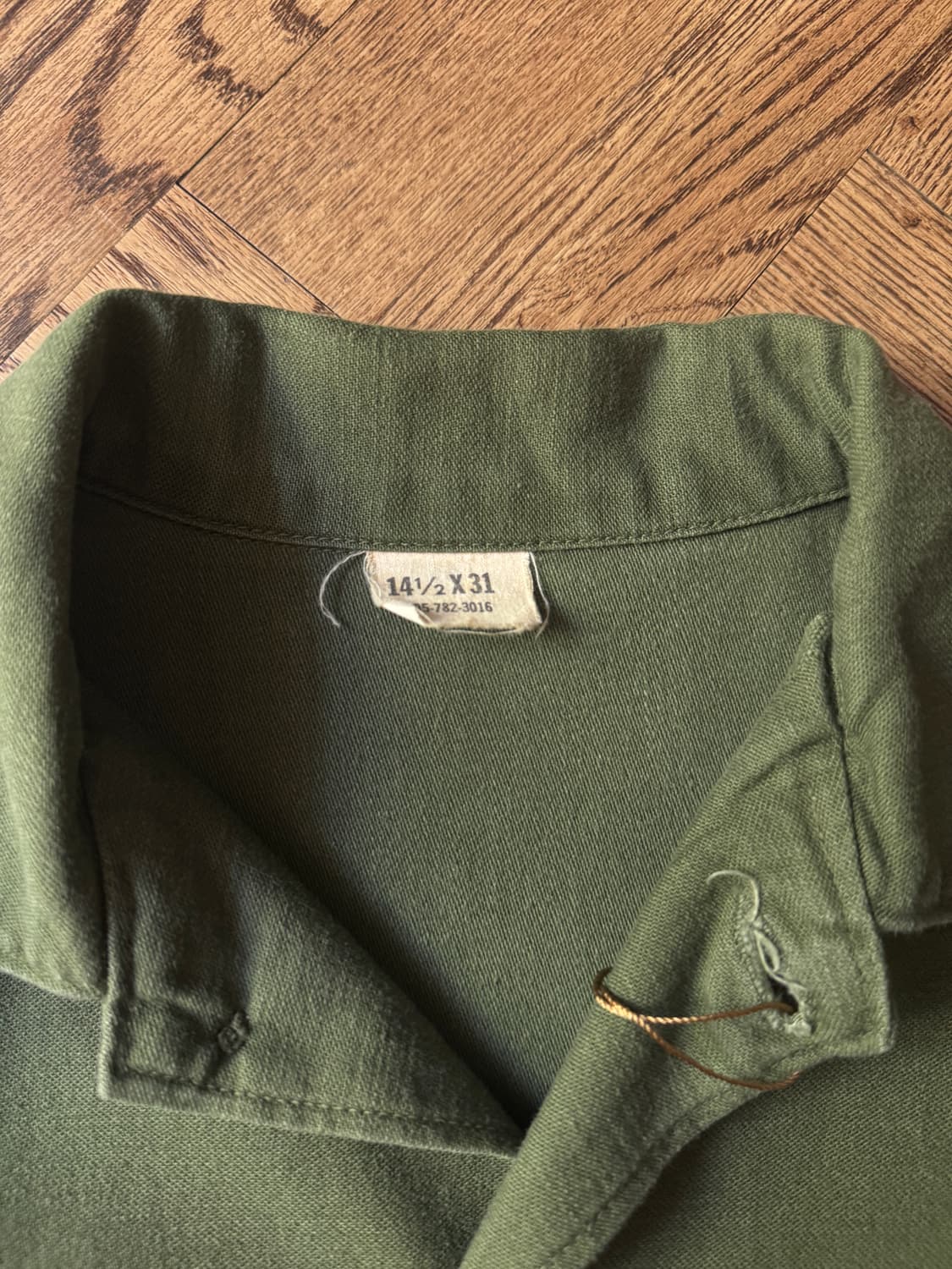 [S]70's 오리지널 U.S ARMY OG-107 밀리터리 셔츠 상품이미지2