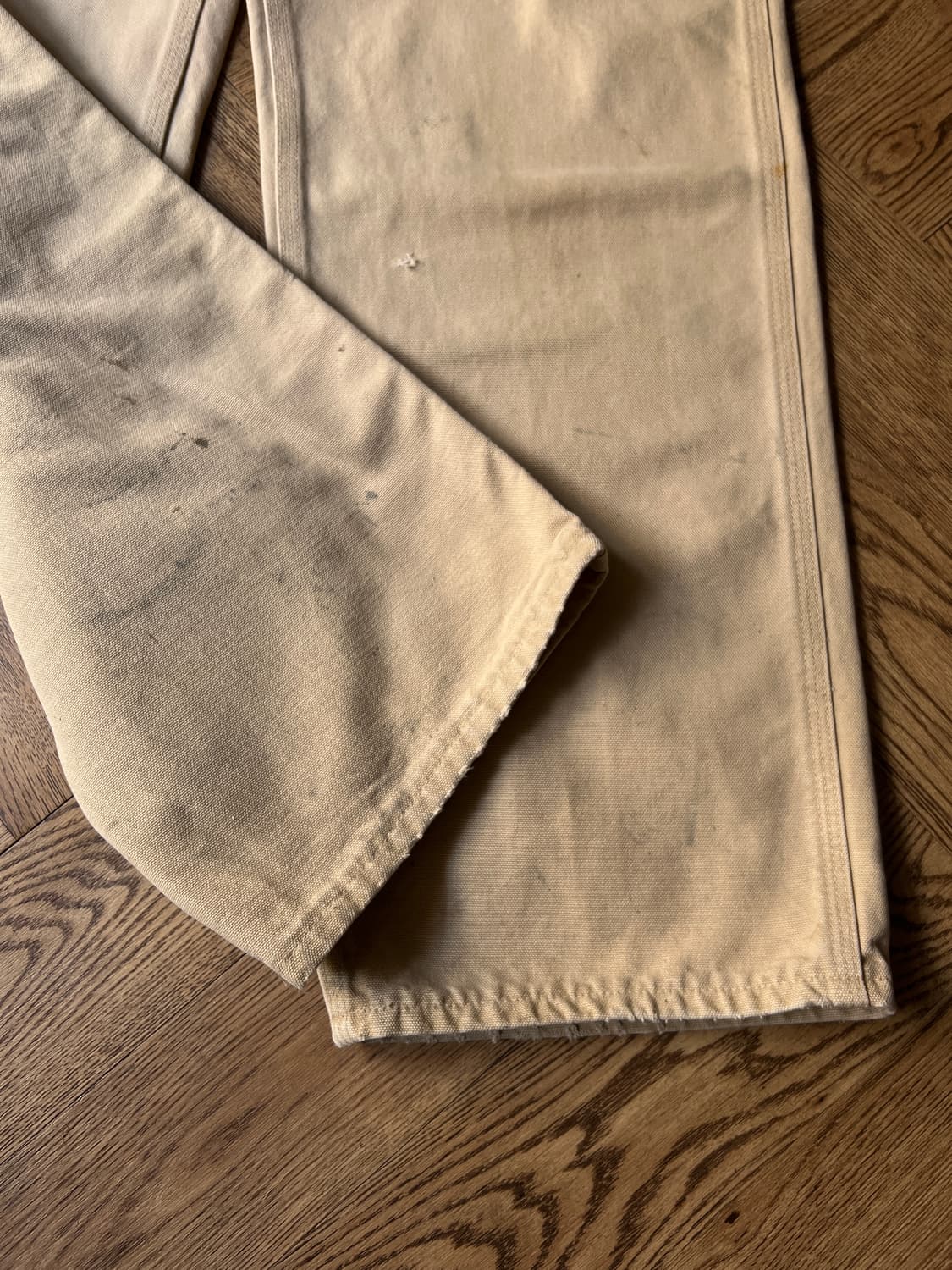 [34]칼하트 USA 더티워싱 밀 베이지 싱글니 카펜터 워크 팬츠 상품이미지6