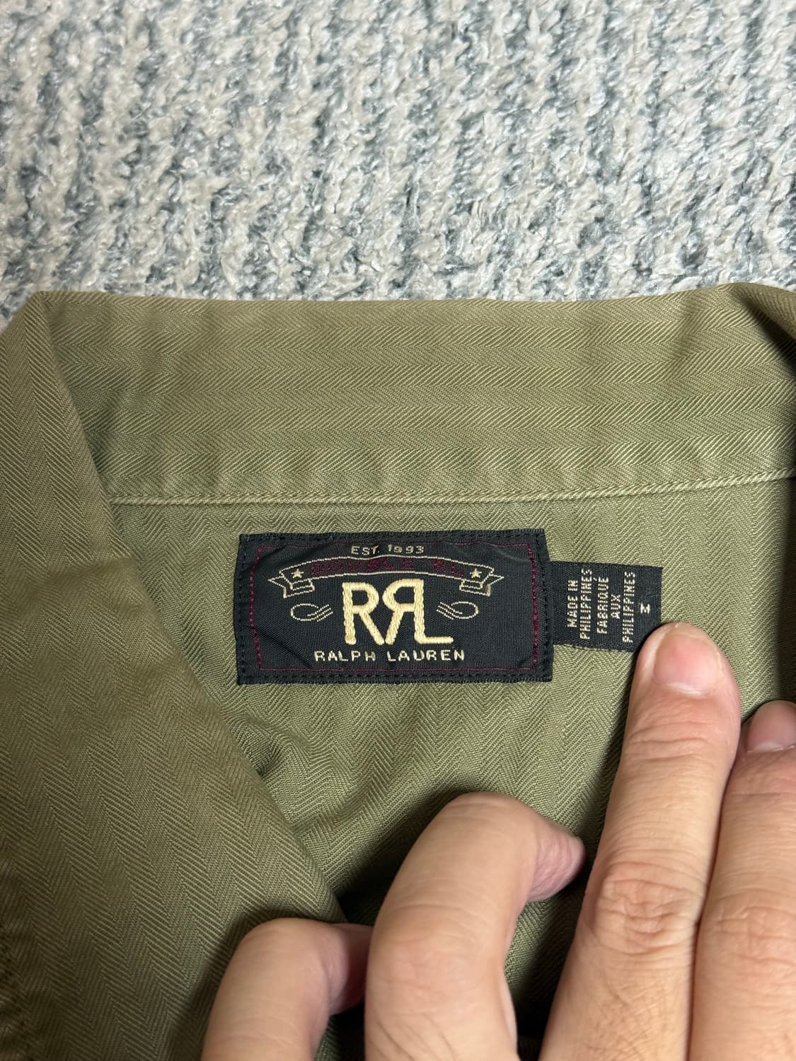 rrl 헤링본 셔츠 M 상품이미지2