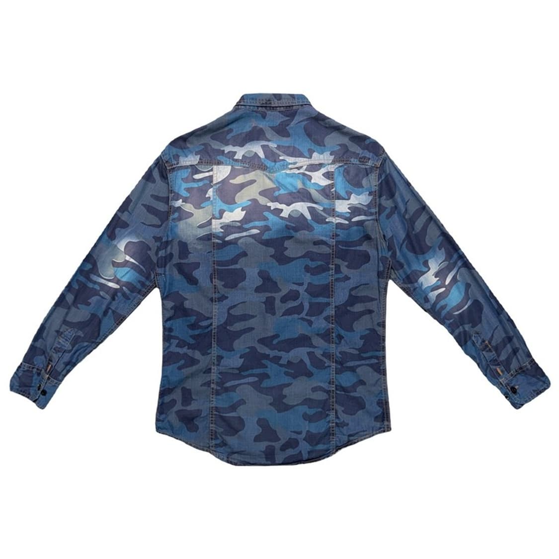 필립 플레인 카모플라주 데님 셔츠 블루 52 상품이미지9