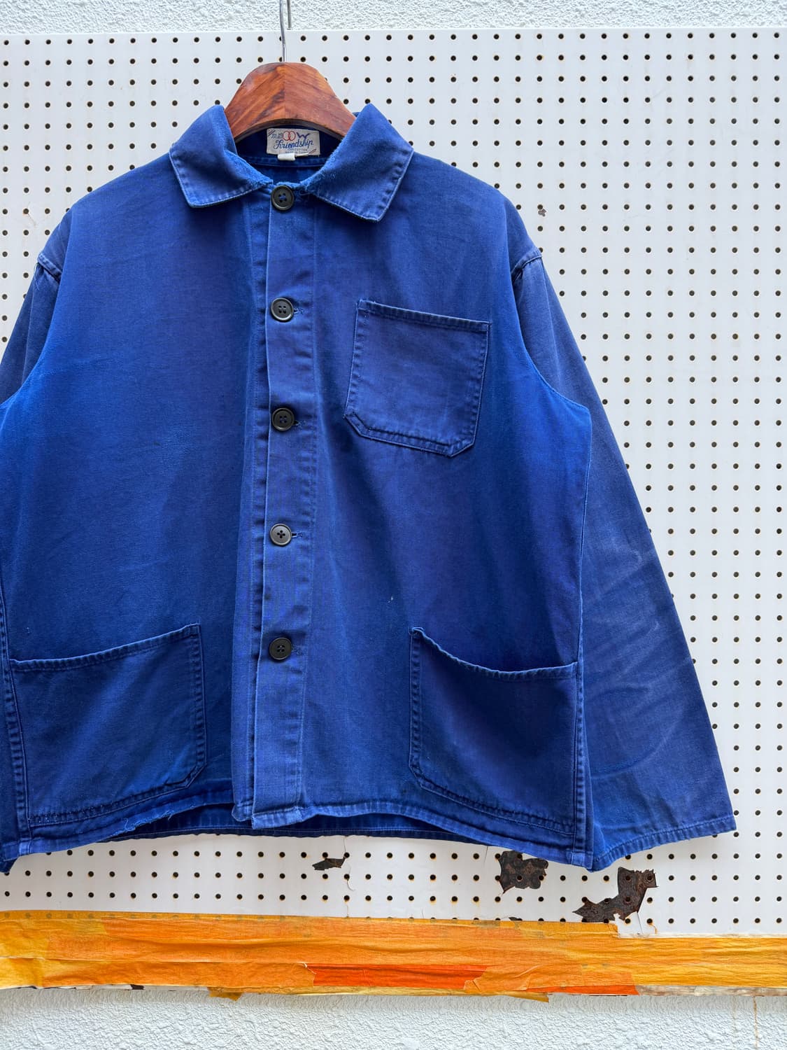 70s FRIENDSHIP INDIGO BLUE FADED 프렌치워크자켓 상품이미지4