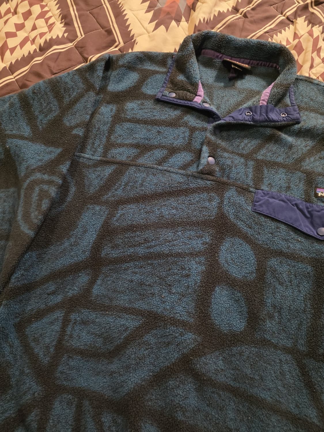 15FW 파타고니아 신칠라 스냅T 블루 지오메트릭 패턴 상품이미지2