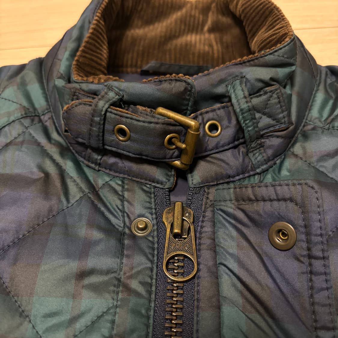 폴로 랄프로렌 타탄체크 퀼티드 경량 패딩 베스트 상품이미지3