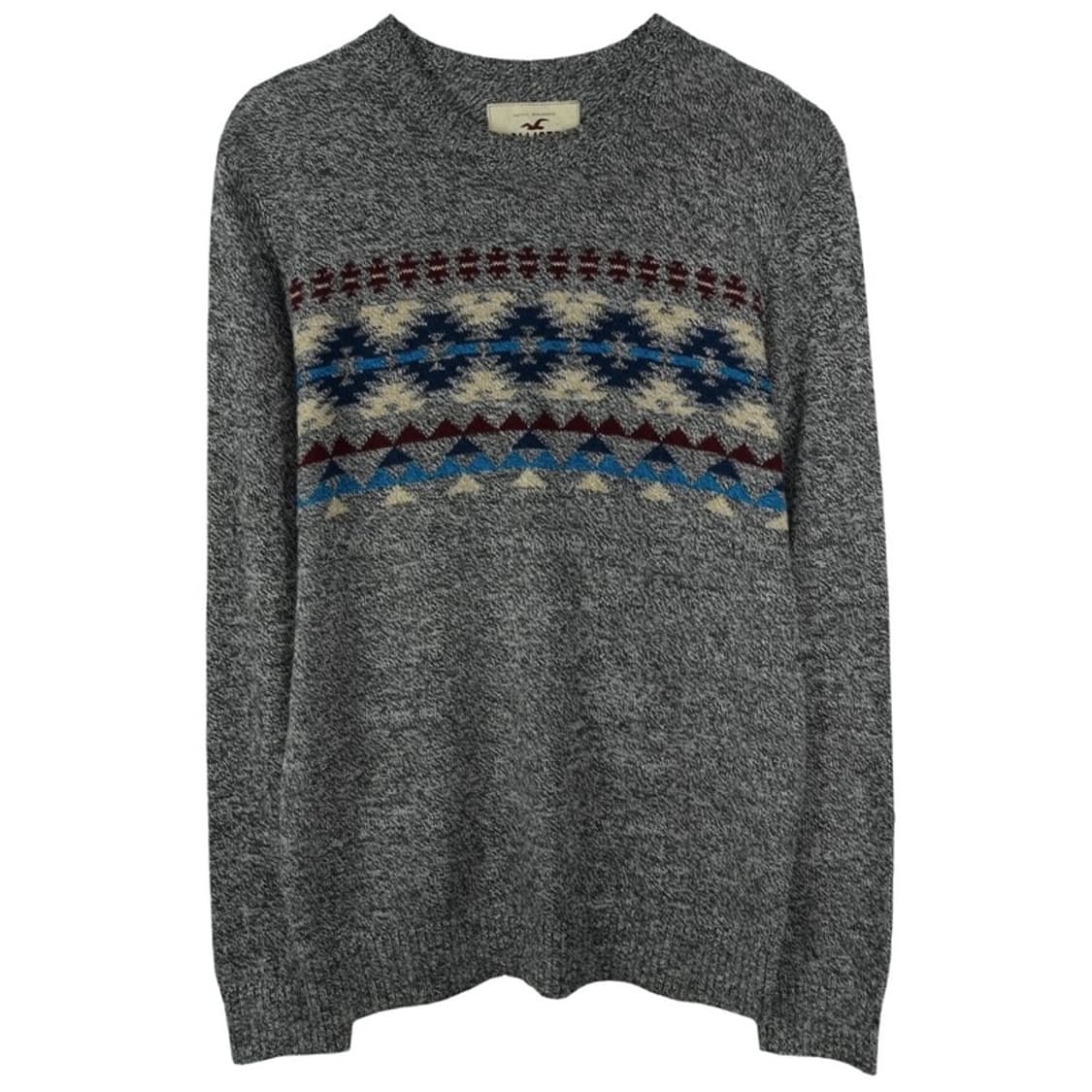 [홀리스터] 빈티지 에스닉 패턴 니트 그레이 M19307 상품이미지2