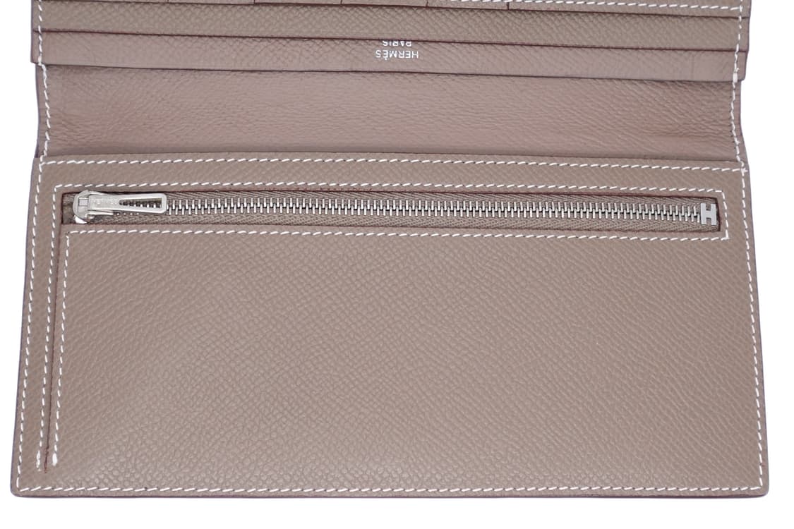 에르메스 베안 소플렛 에토프 그레이 컬러 앱송 은장 장지갑 T각인 상품이미지6