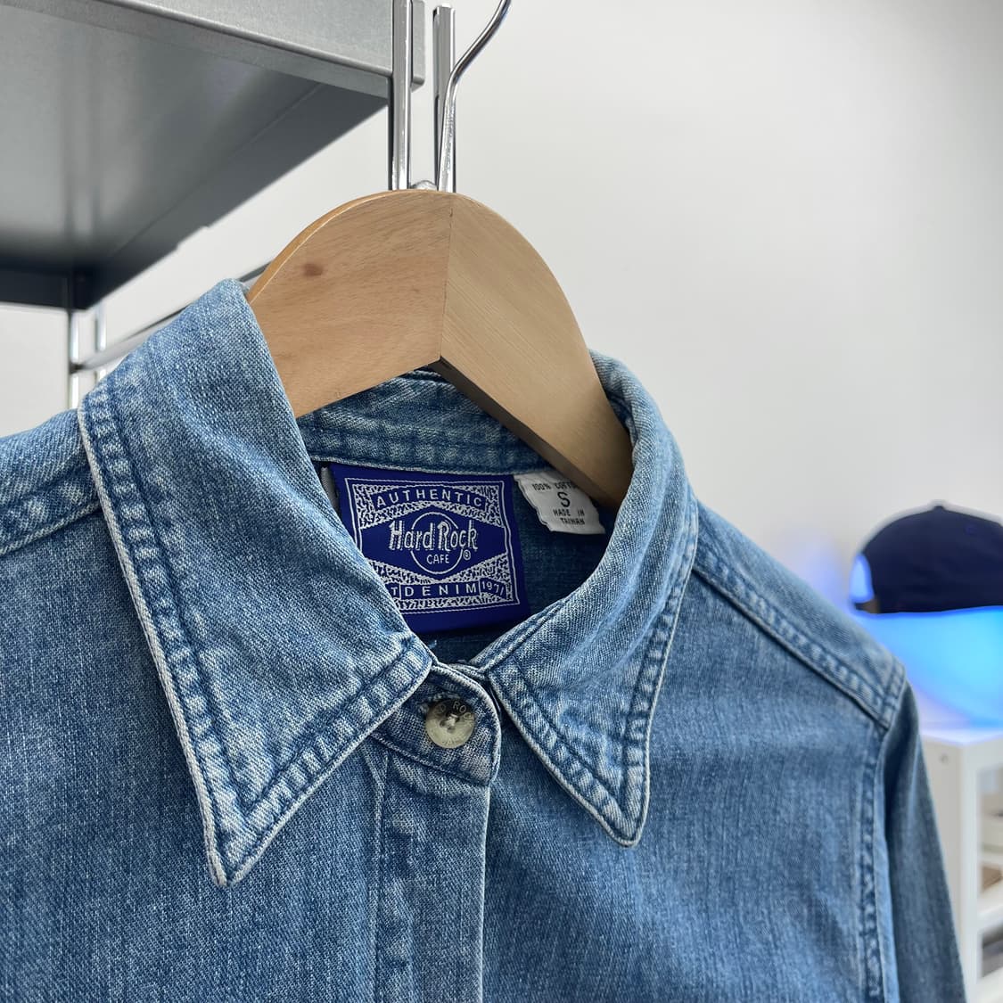 하드락 카페 백로고 데님 셔츠 (S) 상품이미지5