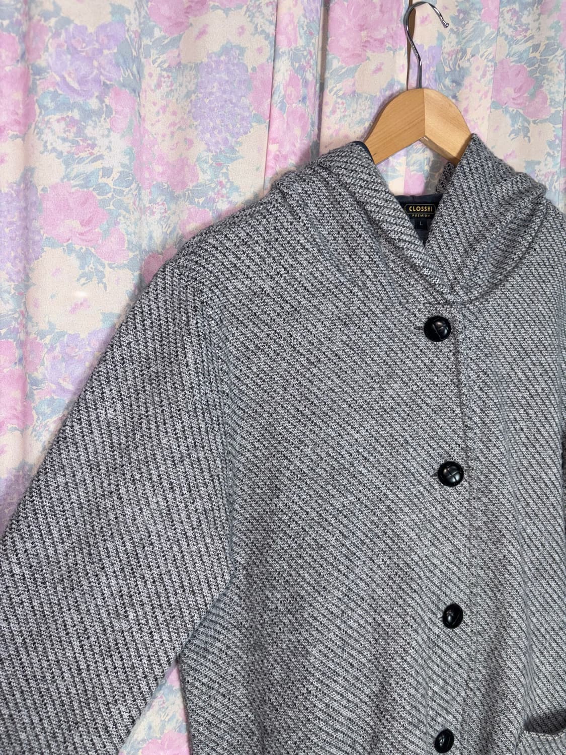 그레이 보카시 후드 코트 상품이미지6