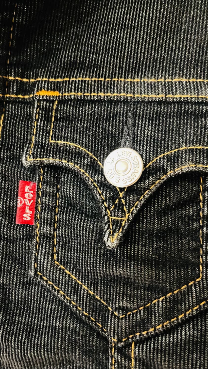 리바이스 Type1 아이코닉 블랙 코듀로이 골덴 트러커 자켓 실착 1회 상품이미지3