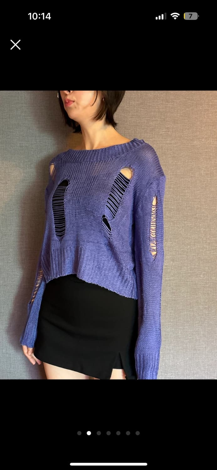 [새제품] NICE CLAUP의 데미지 니트 Japan 상품이미지3