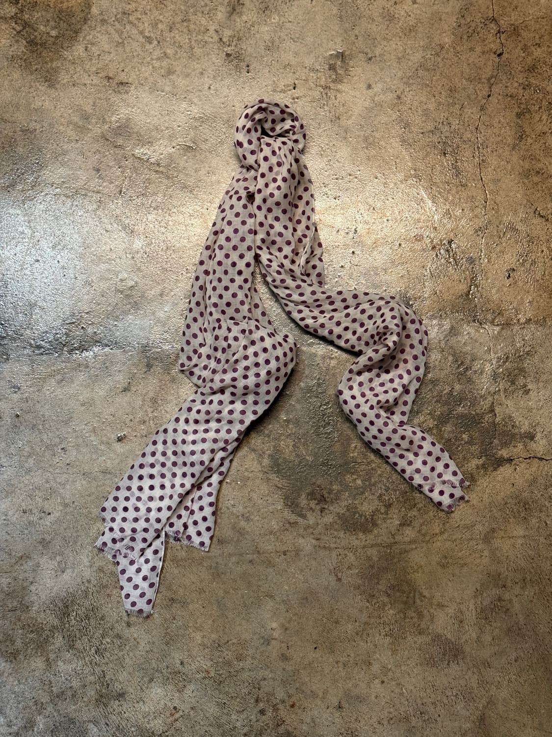 OS ) HANDMADE Dot Linen Muffler 상품이미지2