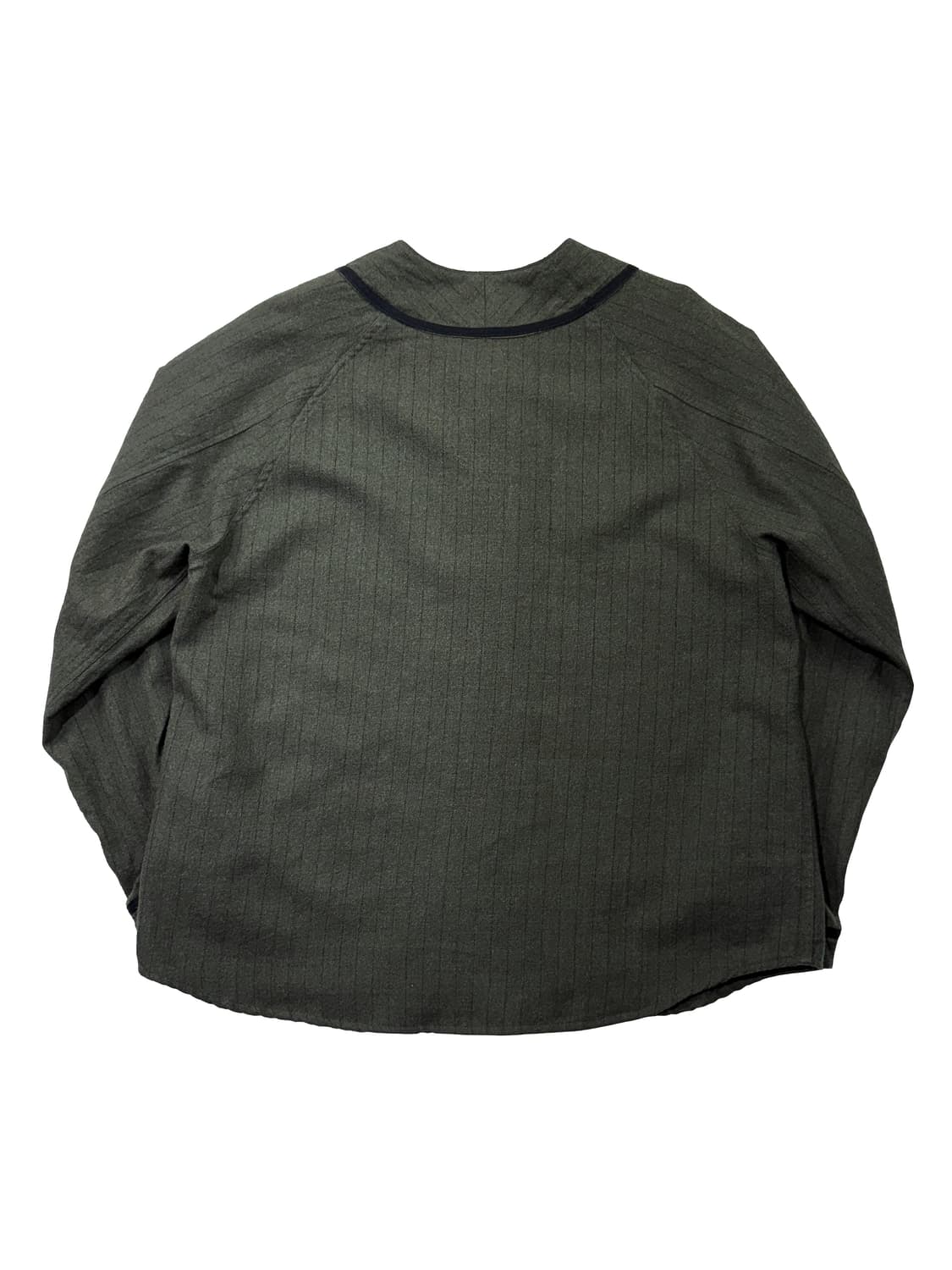 캐피탈 울 스트라이프 그레이트 컨트리 베이스볼 롱 슬리브 셔츠 카키 상품이미지4