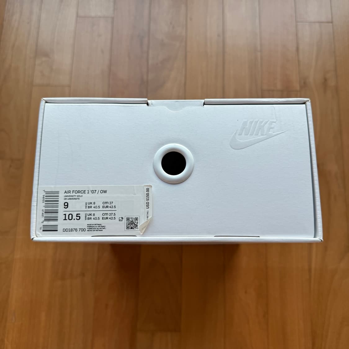 270 나이키 오프화이트 포스 유니버시티 골드 상품이미지7