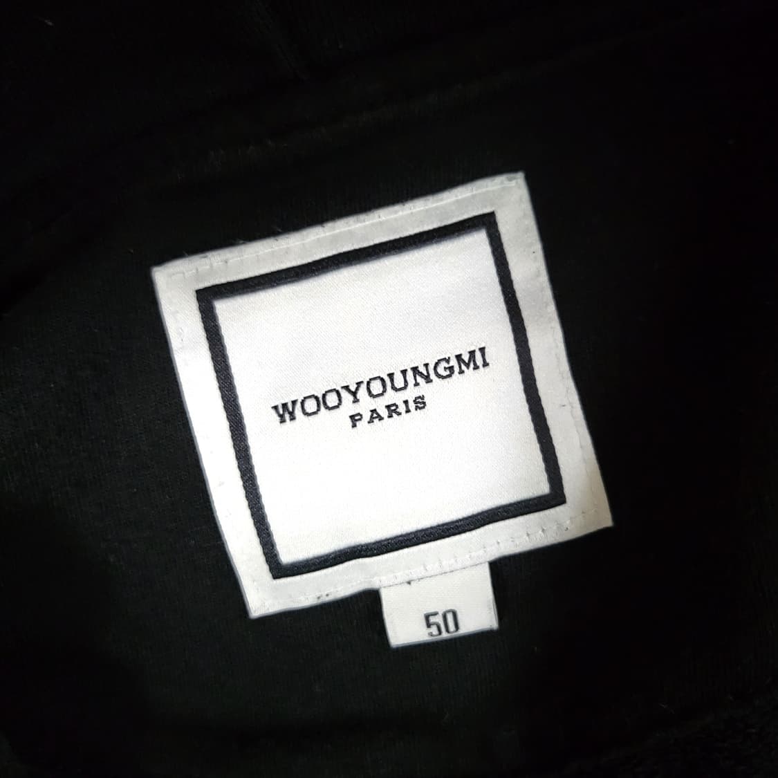 24SS 우영미 젤리피쉬 백로고 후드티 50사이즈 블랙 상품이미지6