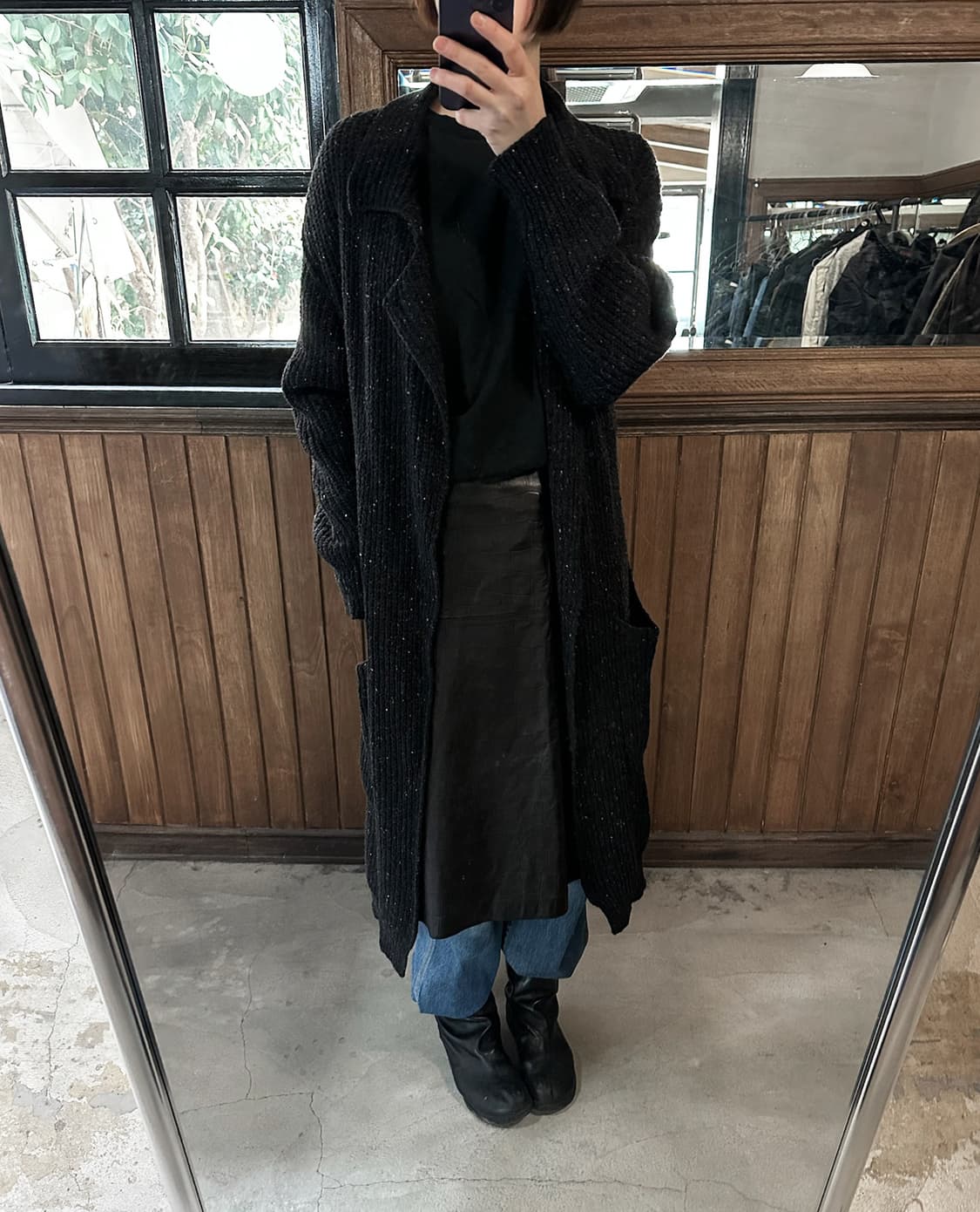 DES PRES leather skirt 상품이미지5