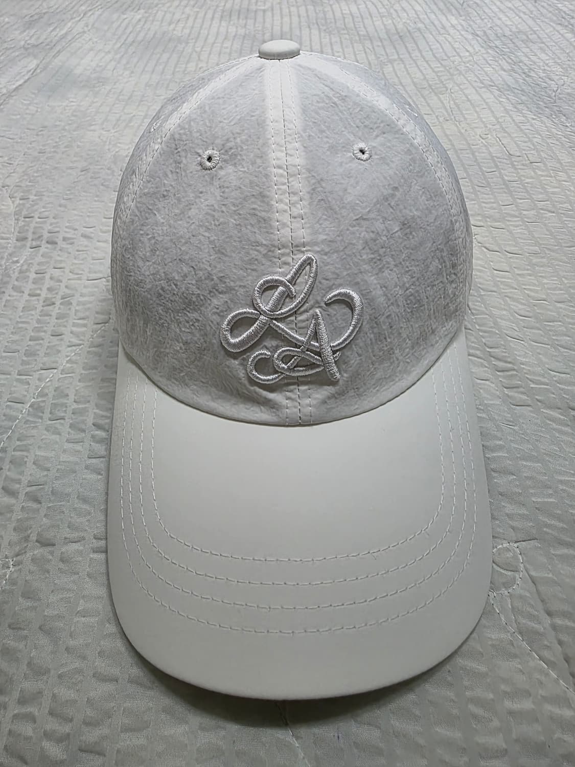 린에비뉴 LA 로고 나일론 볼캡 - 트리플 화이트 lin avenue 상품이미지3