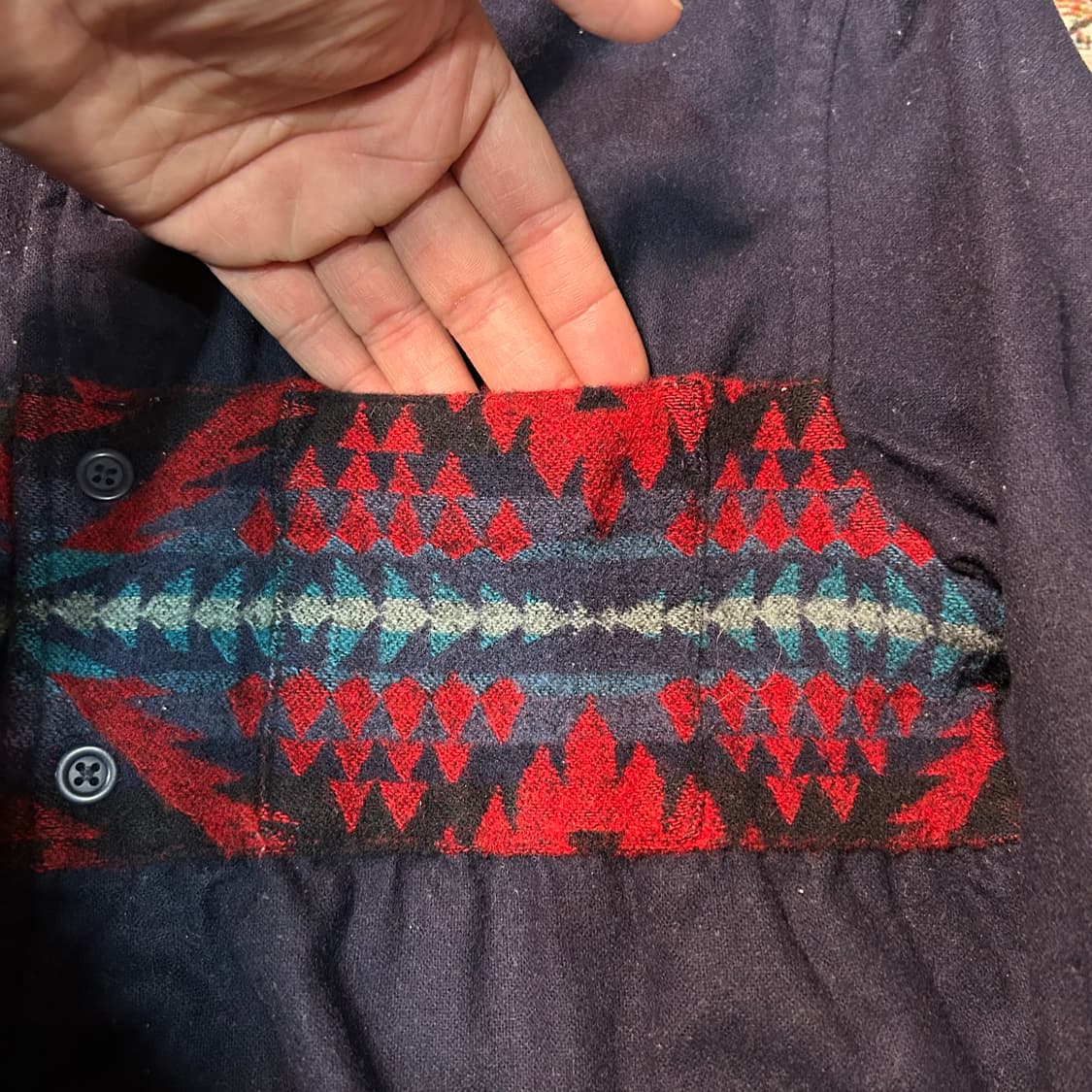 [S] 스투시X펜들턴 30주년 나바호 패턴 울 셔츠 상품이미지5