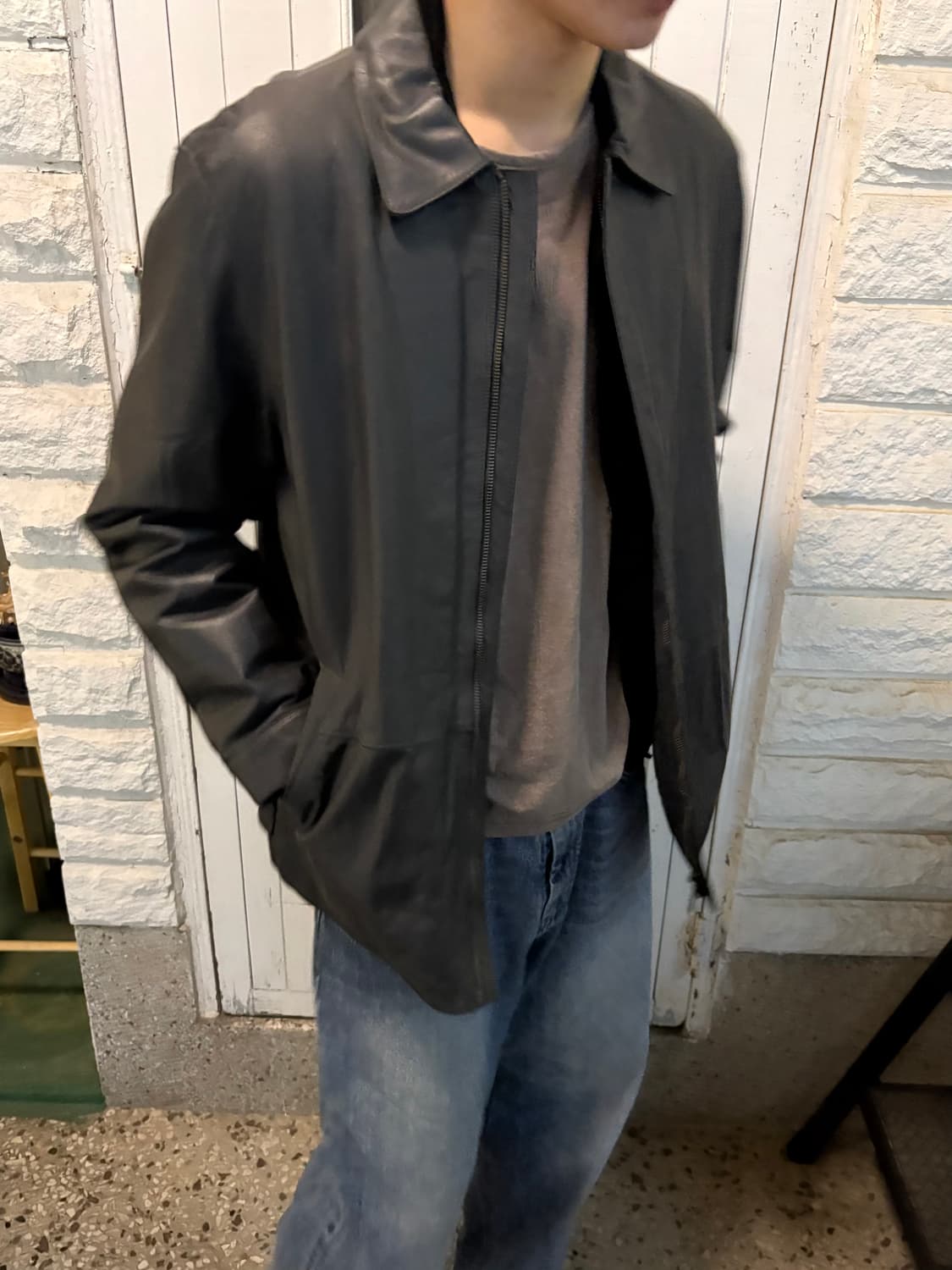 vtg cowhide carcoat 상품이미지3