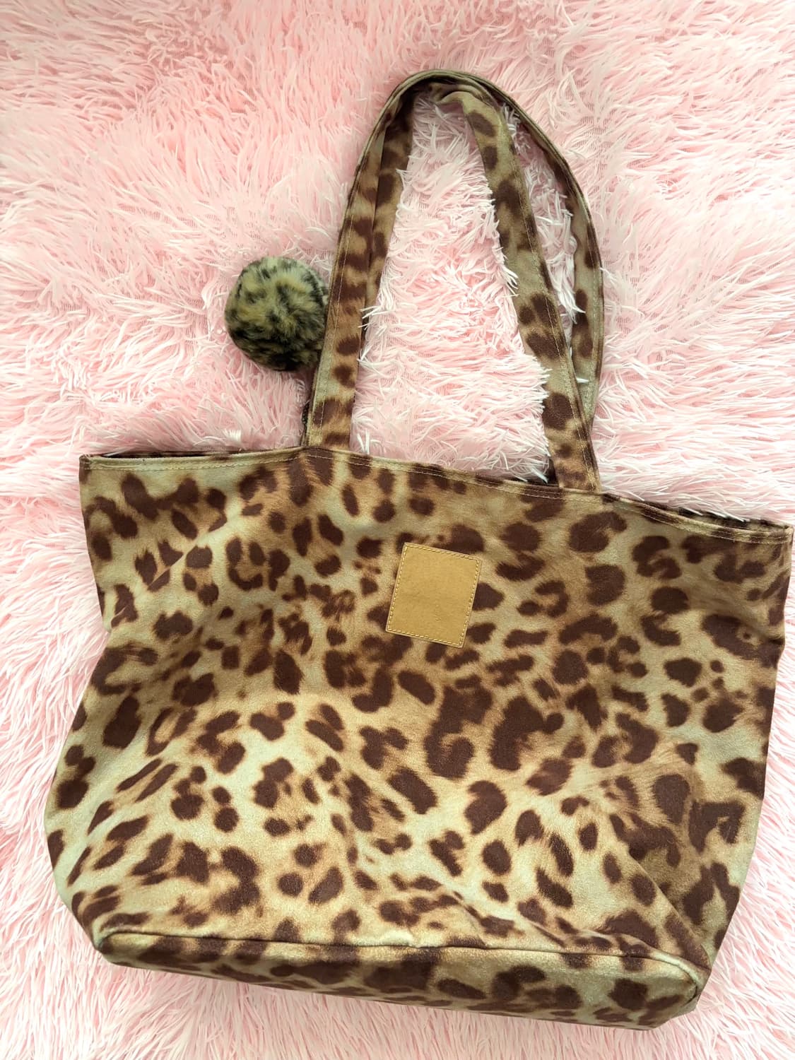 오네갸루 호피 레오파드 보부상 쇼퍼백 토트백 /라떼갸루 로걀 히메갸루 상품이미지4