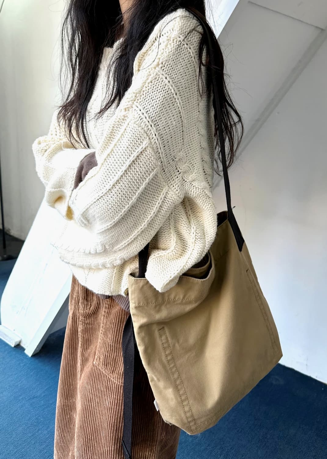 Wide sleeve design loose knit P/O 상품이미지3