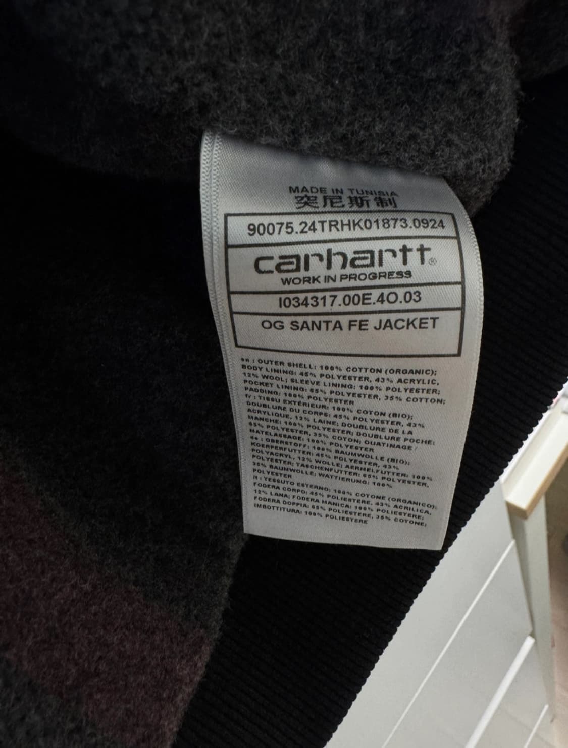 칼하트 WIP 산타페 자켓 블랙 S 상품이미지4