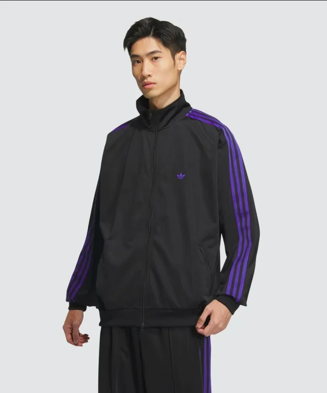 택ㅇ ) 아디다스 BB 트랙탑 블랙퍼플 L 상품이미지2