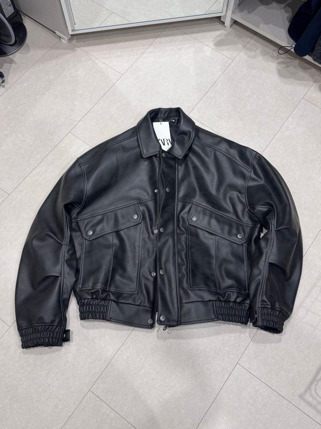 자라 비건레더 페이크레더 자켓 새상품 상품이미지1