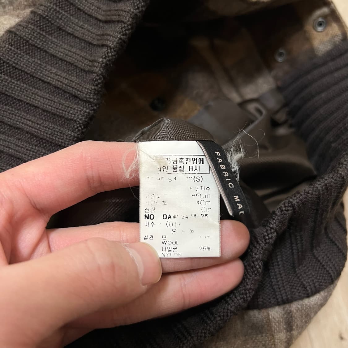 DECO 데코 여성 모직 울 체크자켓 S/90  상품이미지5