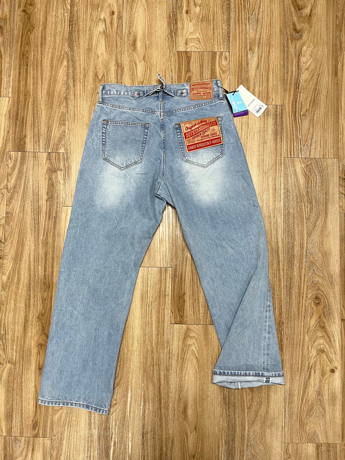 (새상품) 아웃스탠딩 30s 신치백 와이드 셀비지데님 32 상품이미지1