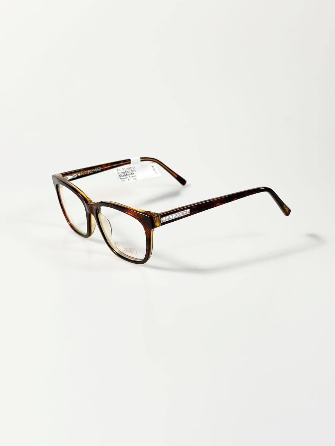 FLOWER 토터스쉘 뿔테 스퀘어 프레임 빈티지 안경 상품이미지3