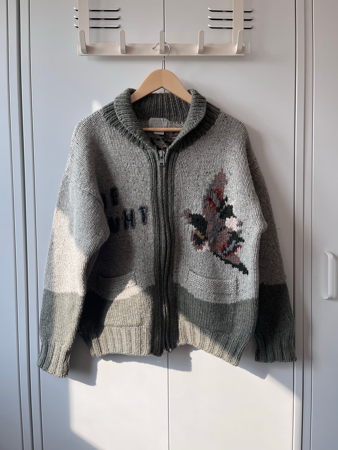 University shop 빈티지 사슴 풍경 코위찬 집업 상품이미지8