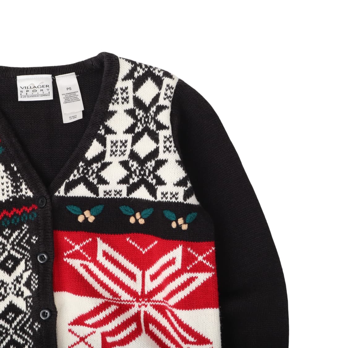 Vtg 스노우플레이크 니트 가디건 상품이미지3