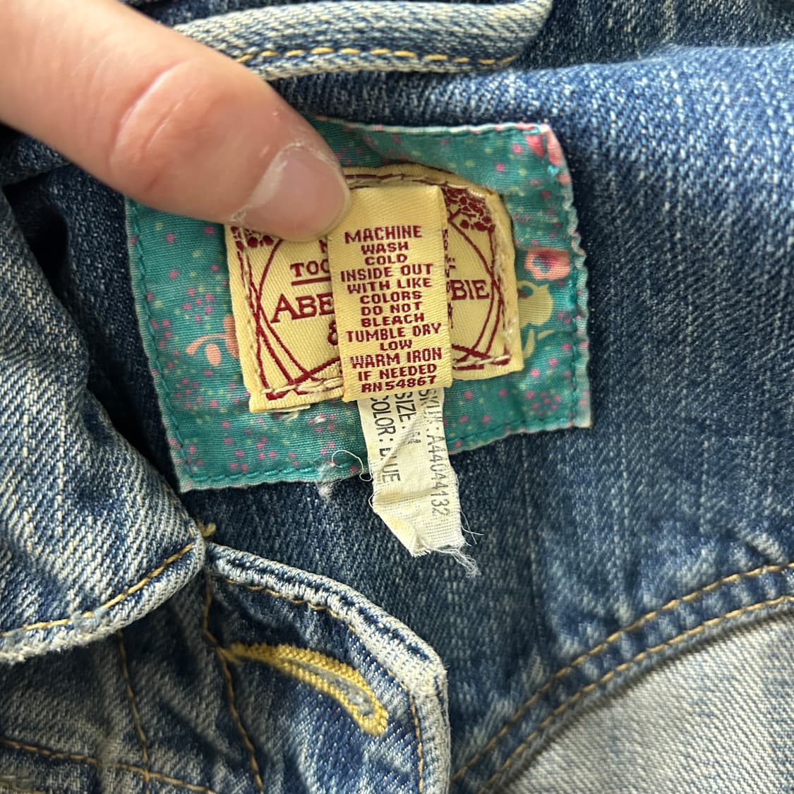 아베크롬비 중청 워싱 데님 자켓 상품이미지7