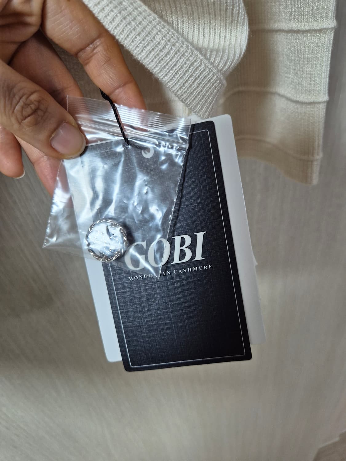 (새제품) 고비 GOBI 실크 캐시미어 가디건 M 66 상품이미지6