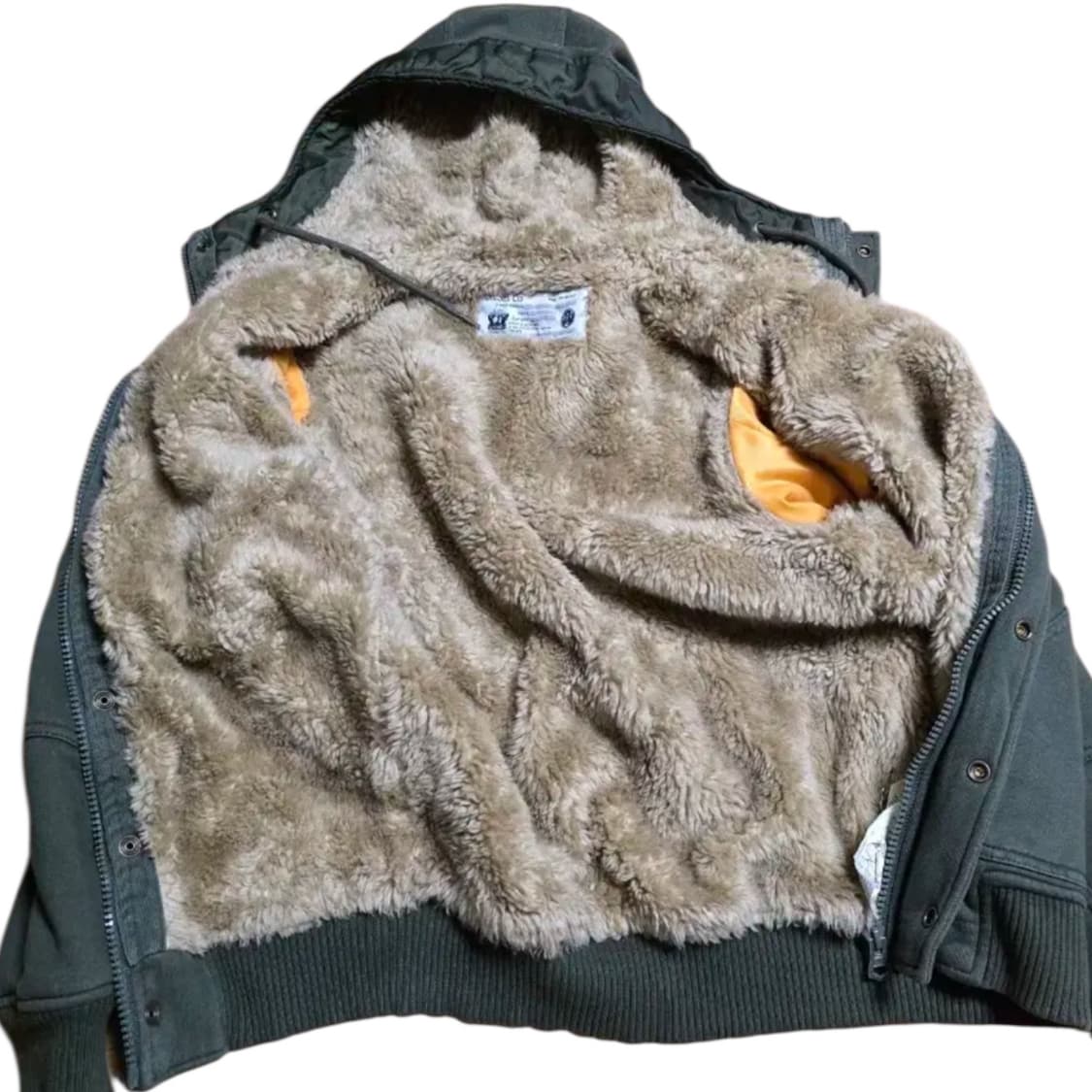 디젤 00‘s 아카이브 헤비보아 후드집업 카키 상품이미지3