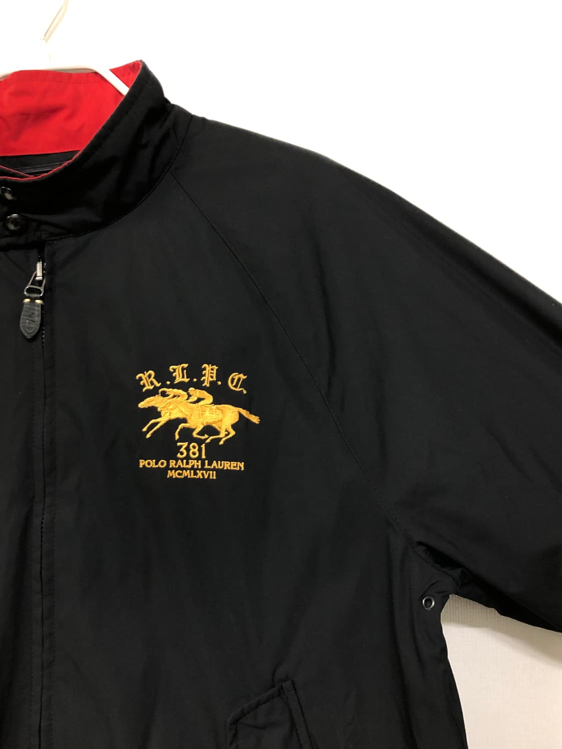 폴로 랄프로렌 골드자수 패디드 해링턴 바라쿠타 자켓 L _ 블랙 상품이미지2